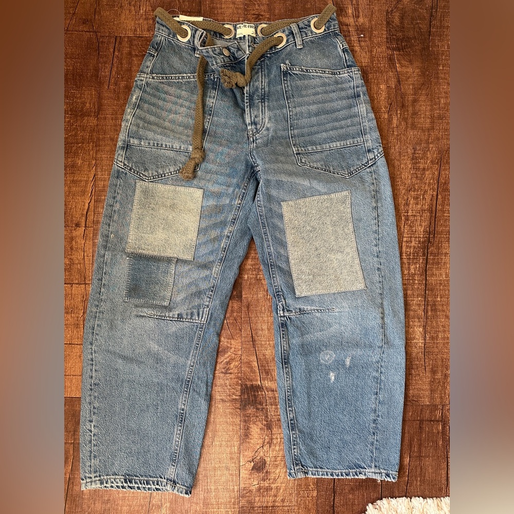 Free People Moxie Pull On Barrel Jeans